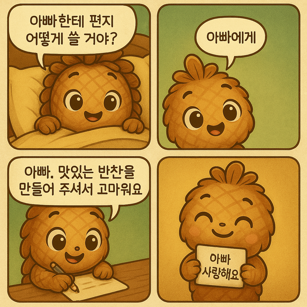 윤슬이와의 짧은 대화 4컷만화