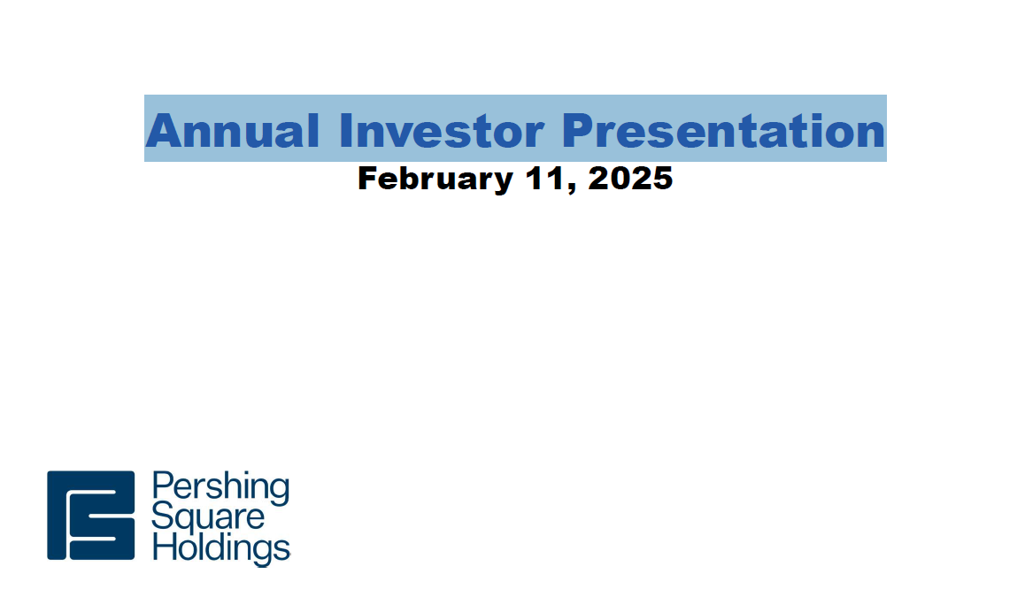 빌 애크먼 Annual Investor Presentation (2025.02.11) 1편