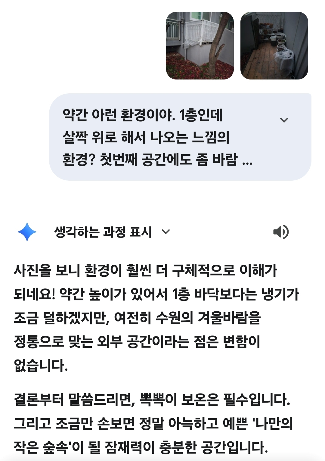 Gemini 와 함께 정원을 1탄