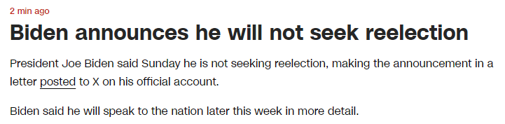 바이든 대선 후보 사퇴!! 교체선수는 해리스?