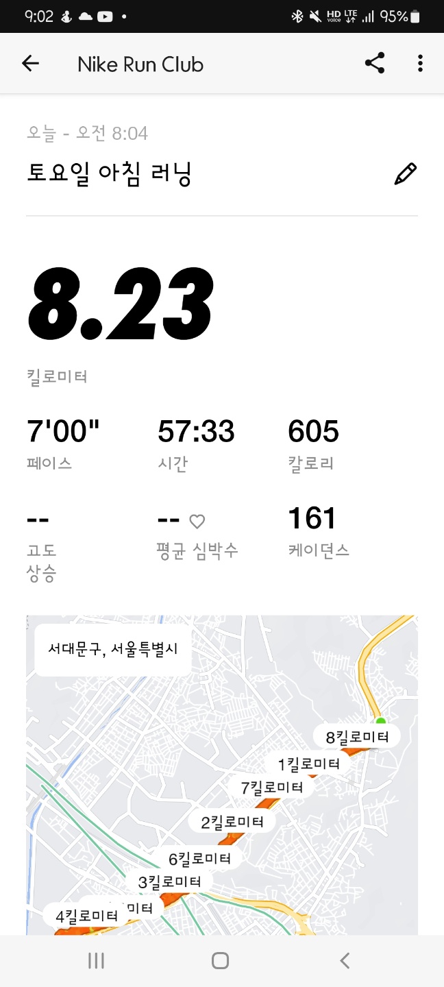 8월 3일 달리기