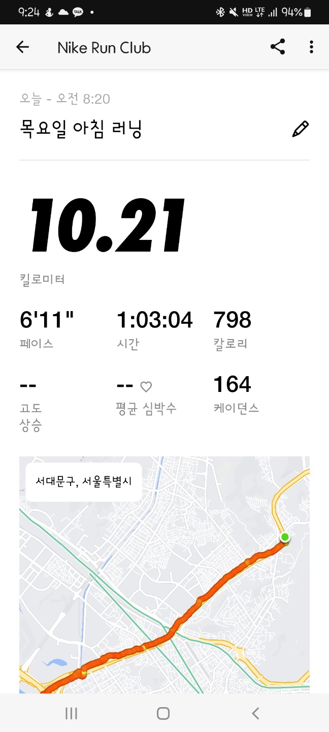 8월 15일 달리기