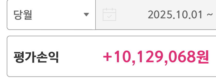 10월 거래를 마감하며 수익실현 기록