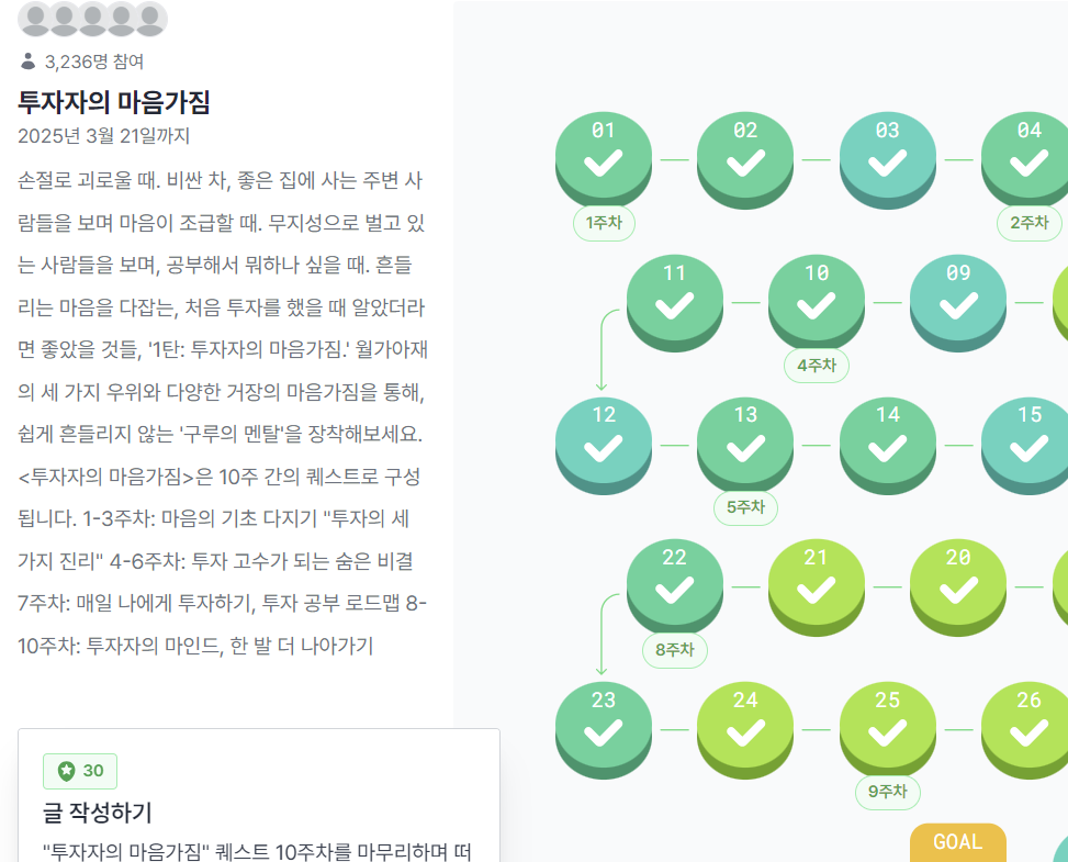 투자자의 마음가짐 10주차