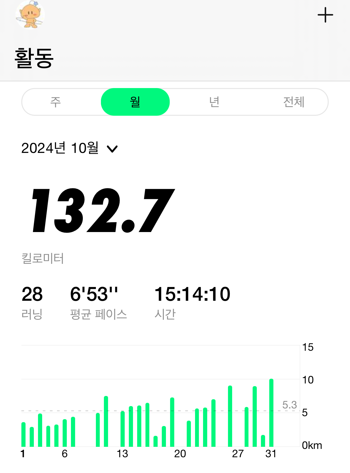 2024년 10월 러닝 결산