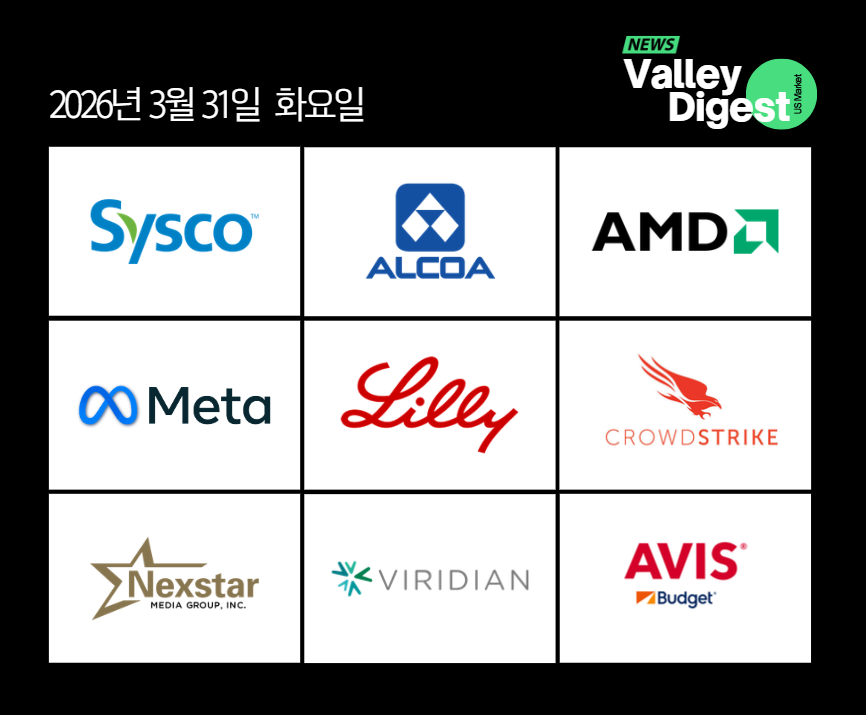 ๐บ๐ธ ๊ฐ๋ณ ์ฃผ์ ๋ด์ค | Sysco์ ํ์์ ์ฐฝ๊ณ ํ ๋งค์ฅ ํ๋ ๊ณํ๊ณผ ์๋ฃจ๋ฏธ๋ ๊ฐ๊ฒฉ ๊ธ๋ฑ | 3/31(ํ)